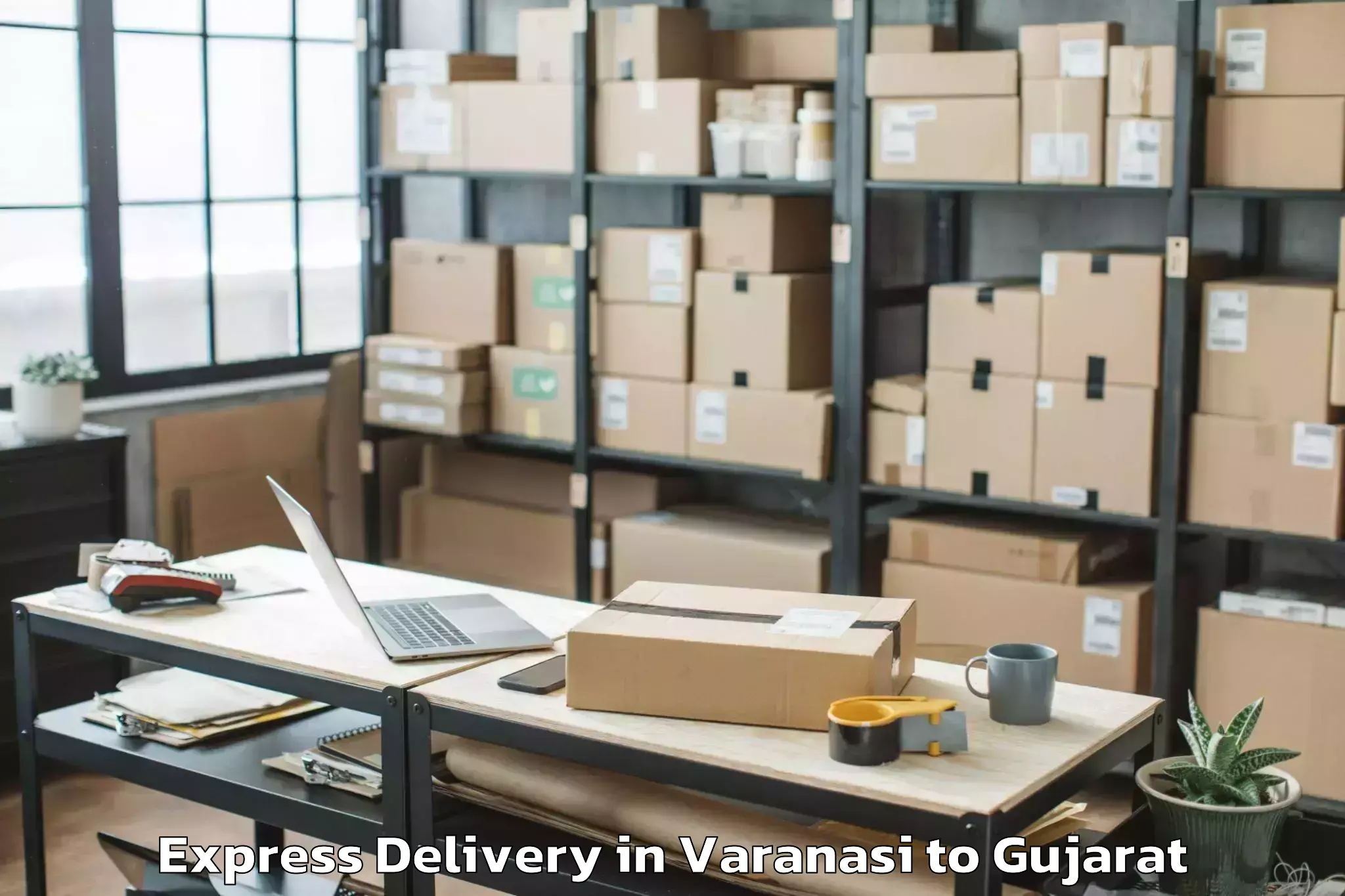 Affordable Varanasi to Abrama Express Delivery